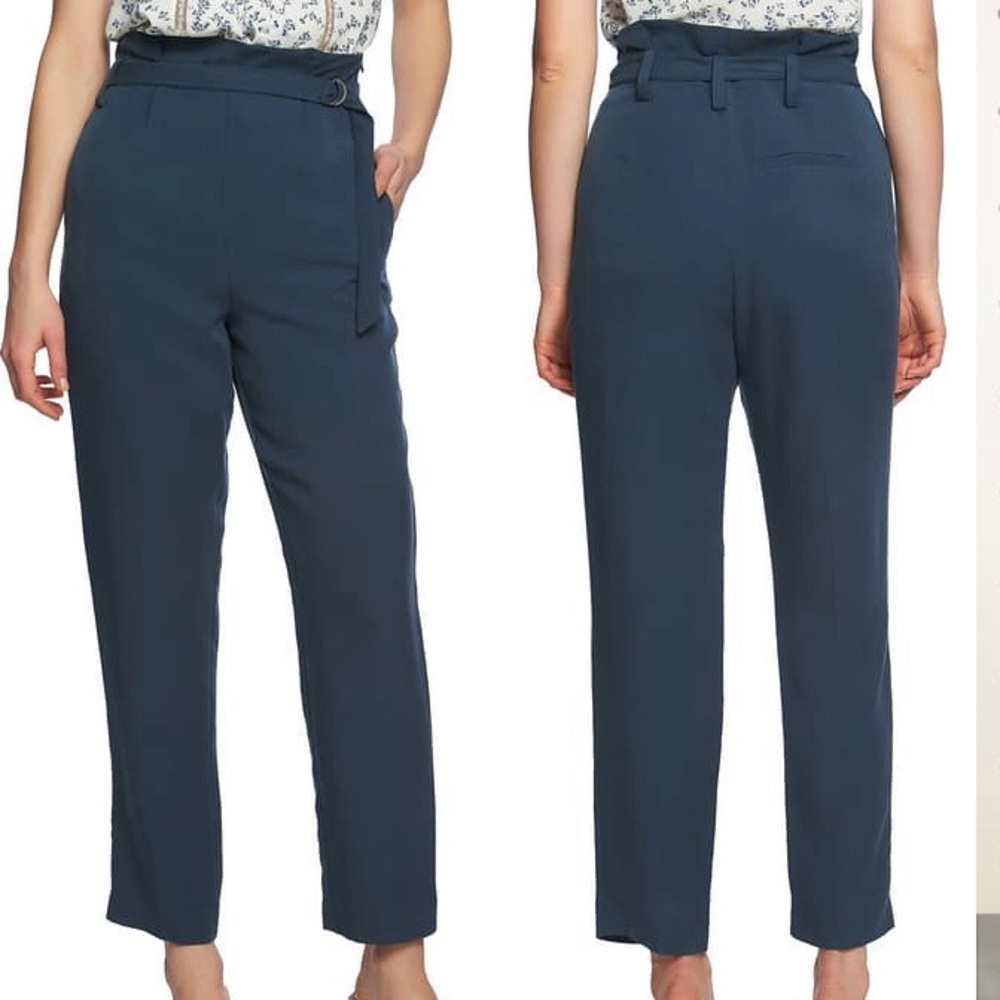 1. State Navy High-Waist Cropped Trousers